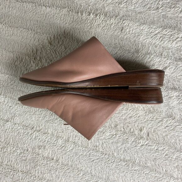 Kelsi Dagger Brooklyn Mules Slip On Pointed Toe Mauve Pink Tie Detail Womens 7 - Picture 6 of 14